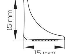 Hohlkehlleiste selbstklebend 15 x 15 mm Länge 2,5 m Weiß