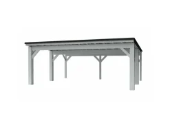 Holzbrüder Carport Ralf 42 250 kg/m² Reinweiß-Schwarz