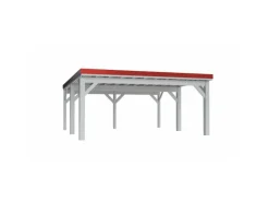 Holzbrüder Carport Ralf 36 250 kg/m² Reinweiß-Rot