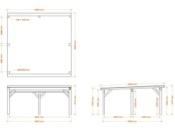 Holzbrüder Carport Ralf 36 250 kg/m² Oxidrot-Rot