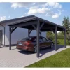 Holzbrüder Carport Ralf 24m² Anthrazitgrau-Dunkelgrau