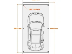 Holzbrüder Carport Ralf 18m² Chromoxidgrün-Dornengrün