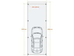 Holzbrüder Carport Ralf 26m² Natur-Schwarz