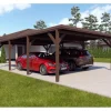 Holzbrüder Carport Ralf 52m² Graubraun-Dunkelbraun