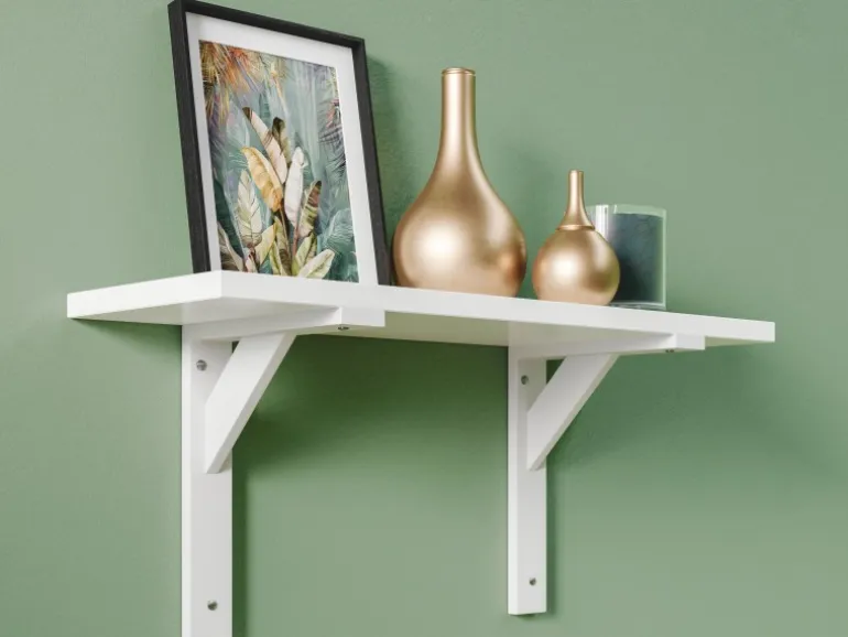 Holzkonsole 19,5 cm x 16,5 cm Weiß