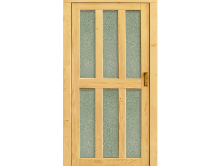 Holz-Mehrzwecktür Modell Fehmarn 98 cm x 200 cm Anschlag Rechts Fichte Natur