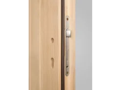 Holz-Nebeneingangstür NET 501-88 Fichte Natur 88 cm x 200 cm Anschlag Links