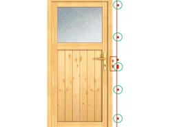 Holz-Nebeneingangstür NET 504 Fichte Natur 98 cm x 200 cm Anschlag Rechts