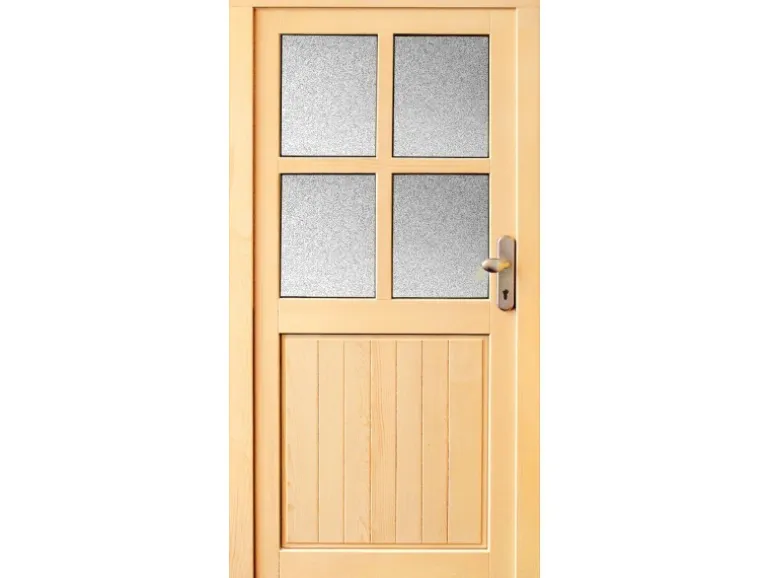 Holz-Nebeneingangstür NET 502 Fichte Natur 98 cm x 200 cm Anschlag Rechts