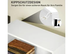 HOMCOM Bücherregal Standregal mit 5 Ebenen Aufbewahrungsregal