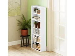 HOMCOM Bücherregal Standregal mit 5 Ebenen Aufbewahrungsregal