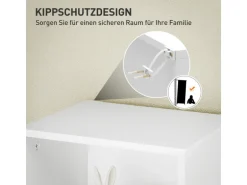 HOMCOM Bücherregal Standregal mit 5 Ebenen Aufbewahrungsregal