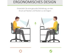 HOMCOM Monitorständer für Laptop PC Ergonomisch Acryl Transparent 53 x 19 x 9 cm