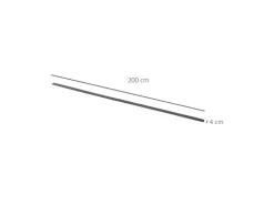 HOMCOM Schiebetür-Beschlagsatz Kohlenstoffstahl 200L x 4B x 0,6H cm Braun