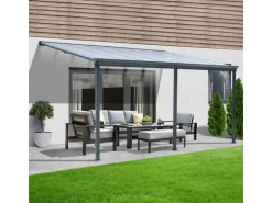 Home Deluxe Terrassenüberdachung Solis Alu 557 x 303 x 226 / 278 cm Anthrazit