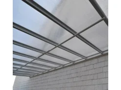 Home Deluxe Terrassenüberdachung Solis Alu 618 x 303 x 226 / 278 cm Weiß