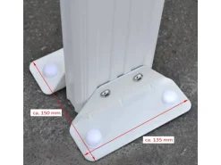 Home Deluxe Terrassenüberdachung Solis Alu 618 x 303 x 226 / 278 cm Weiß