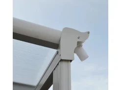 Home Deluxe Terrassenüberdachung Solis Alu 434 x 303 x 226 / 278 cm Weiß