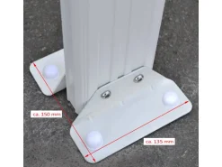 Home Deluxe Terrassenüberdachung Solis Alu 434 x 303 x 226 / 278 cm Weiß