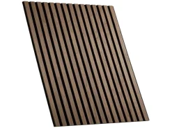 Homestyle4u Akustikpaneel Holz 60x60 cm Braun Wallnuss Wandpaneele Paneele