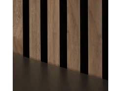 Homestyle4u Akustikpaneel Holz 60x60 cm Braun Wallnuss Wandpaneele Paneele