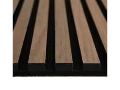 Homestyle4u Akustikpaneel Holz 60x60 cm Braun Wallnuss Wandpaneele Paneele