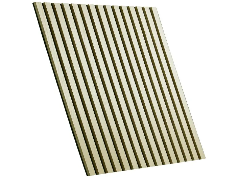 Homestyle4u Akustikpaneele Holz 60x60 cm 4er Set Creme Wandpaneele Beige 2703