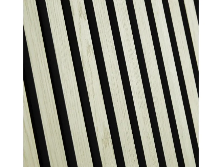 Homestyle4u Akustikpaneele Holz 60x60 cm 4er Set Creme Wandpaneele Beige 2703