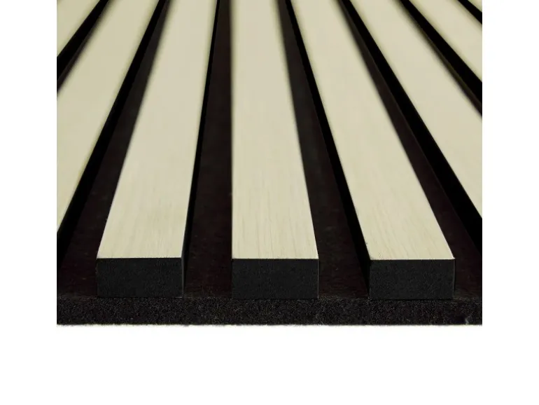 Homestyle4u Akustikpaneele Holz 60x60 cm 4er Set Creme Wandpaneele Beige 2703