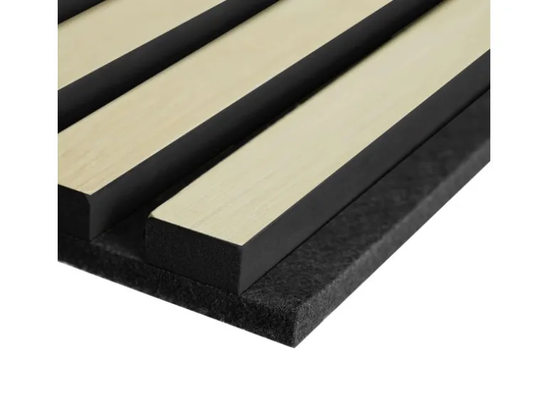 Homestyle4u Akustikpaneele Holz 60x60 cm 4er Set Creme Wandpaneele Beige 2703