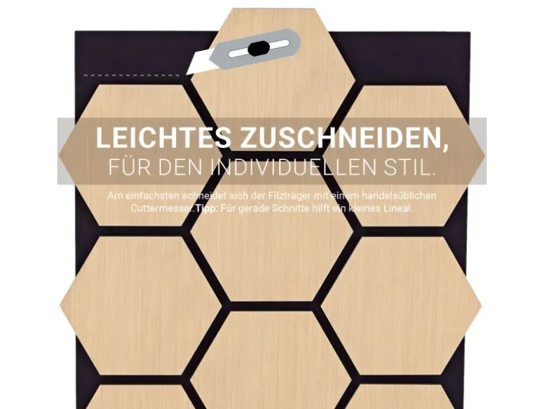 Homestyle4u Akustikpaneele 8 Wandpaneele Holz Hexagon 76 x 62 cm Stück Natur