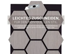 Homestyle4u Akustikpaneele 8 Wandpaneele Holz Hexagon 76 x 62 cm Stück Grau