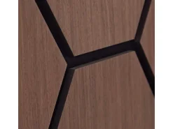 Homestyle4u Akustikpaneele 4 Wandpaneele Holz Hexagon 76 x 62 cm Stück Braun