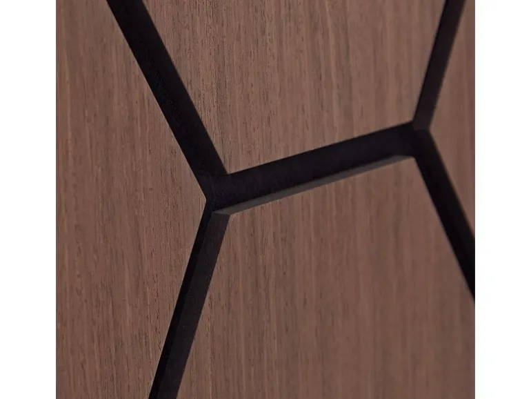 Homestyle4u Akustikpaneele 4 Wandpaneele Holz Hexagon 76 x 62 cm Stück Braun