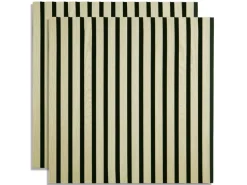 Homestyle4u Akustikpaneele Holz 60x60 cm 2er Set Creme Wandpaneele Beige 2702