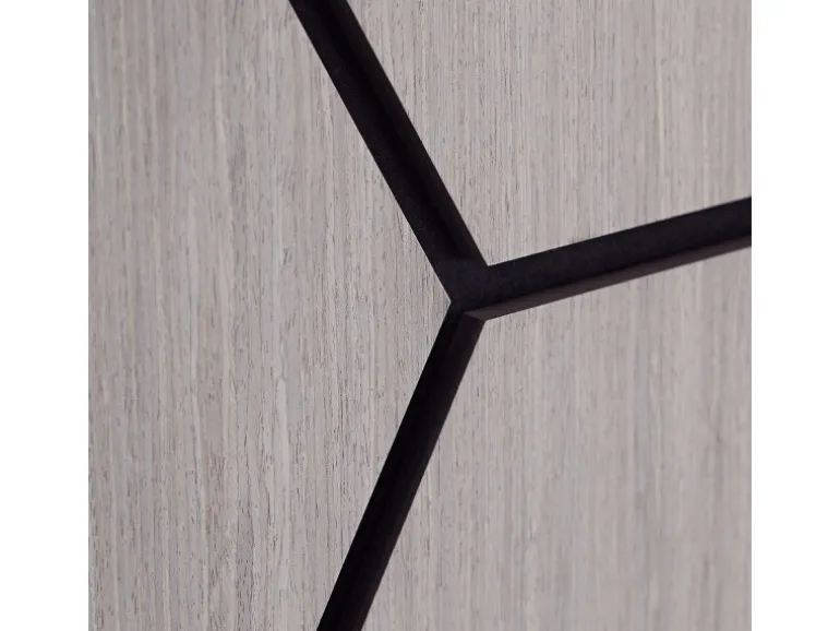 Homestyle4u Akustikpaneele Grau 4 Wandpaneele Holz Hexagon 76 x 62 cm Stück