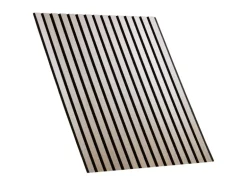 Homestyle4u Akustikpaneele Holz 2er Set 60x60 cm Wandpaneele Grau Paneele 2661