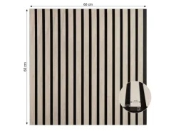 Homestyle4u Akustikpaneele Holz Grau 60x60 cm 4er Set Wandpaneele Paneele 2662