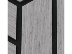 Homestyle4u Akustikpaneele Grau 30 x 26 cm 5 Stück Hexagon Wandpaneele Holz