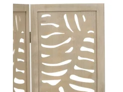 Homestyle4u 3-tlg. Paravent in Braun 120x170 cm 2042