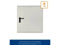 Hörmann Brandschutzklappe T30 H8-5 Grauweiß 875 mm x 1.250 mm DIN L u. R