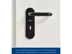 Hörmann Feuerschutz-Tür T 30-H8-5, 75 cm x 200 cm x 4,5 cm Grauweiß