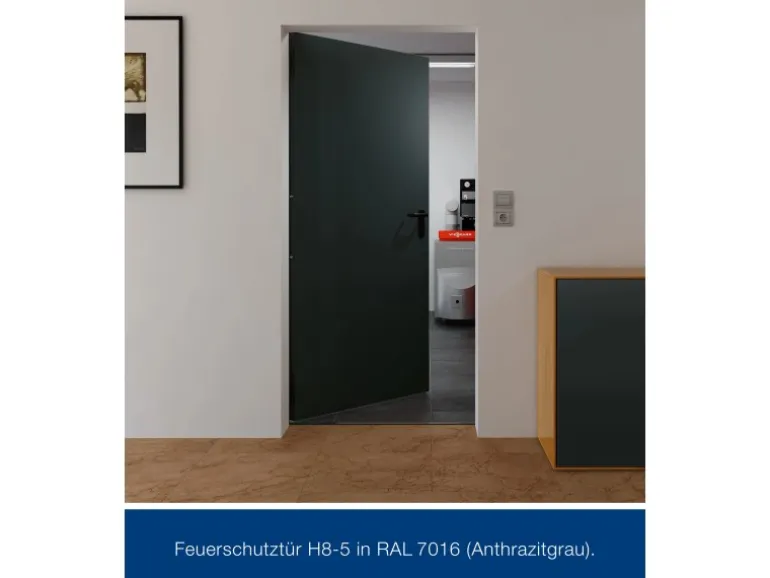 Hörmann Feuerschutz-Tür T 30-H8-5, 75 cm x 200 cm x 4,5 cm Grauweiß