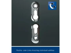 Hörmann Mehrzweck-/Kellertür H8-5 LA (Glas) RAL 7016 Links/Rechts 87,5 x 200 cm