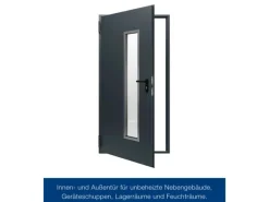 Hörmann Mehrzweck-/Kellertür H8-5 LA (Glas) RAL 7016 Links/Rechts 100 x 200 cm