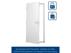 Hörmann Sicherheitstür KSI Thermo46 Verkehrsweiß 100 cm x 210 cm DIN L