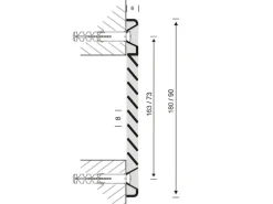 Häusler Lüftungsgitter LG 50215 Alu F1 Lamellengitter 180 x 90 mm Zuluft Abluftgitter