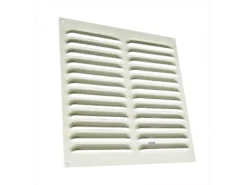 Häusler Lüftungsgitter LG 2525 W Lamellengitter Alu Weiss 250 x250mm Abluftgitter