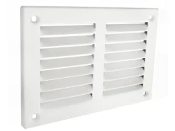 Häusler Lüftungsgitter LG 50305 Alu weiß Zuluft Abluftgitter 130 x 90 mm