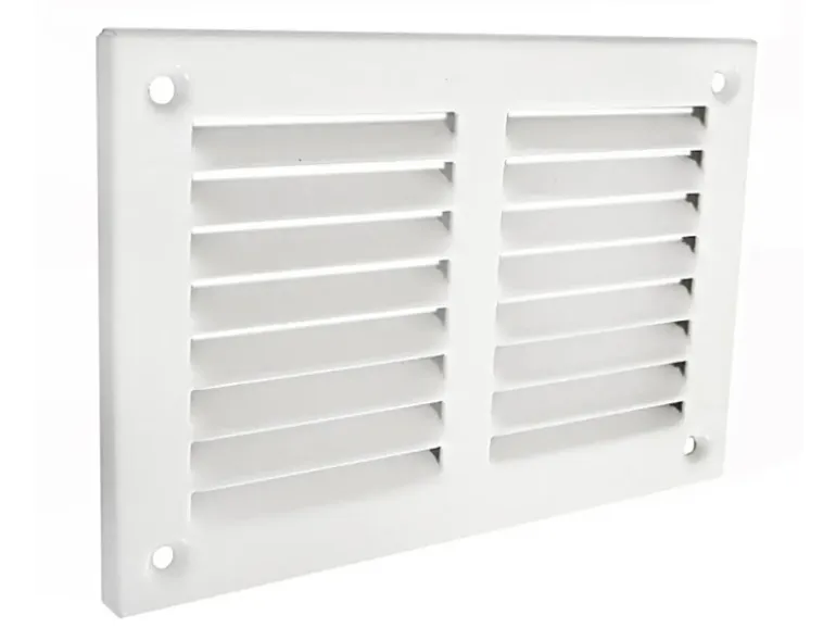 Häusler Lüftungsgitter LG 50305 Alu weiß Zuluft Abluftgitter 130 x 90 mm